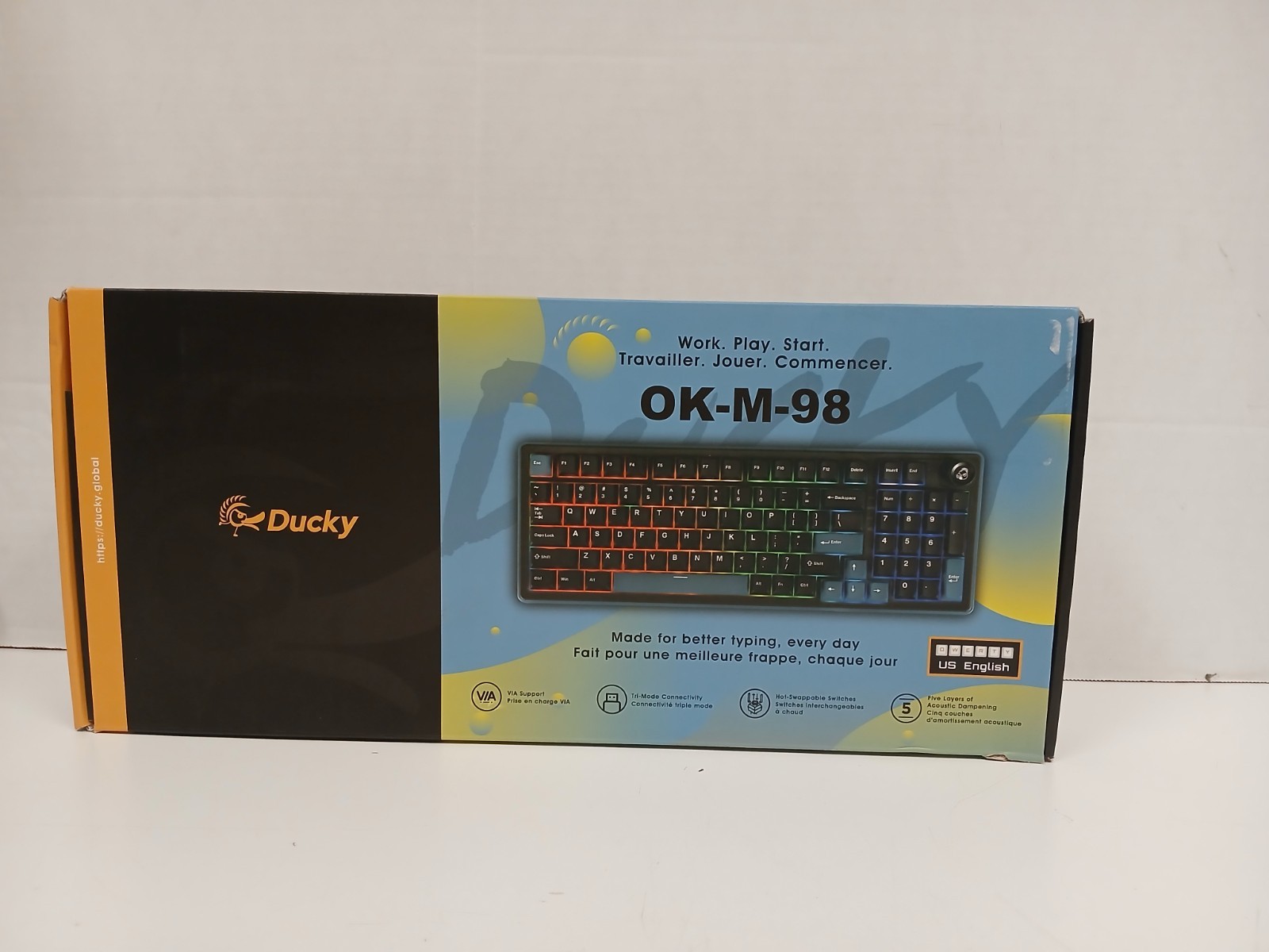 Ducky OK-M-98 Wireless Mechanical Keyboard, Black   (#1)