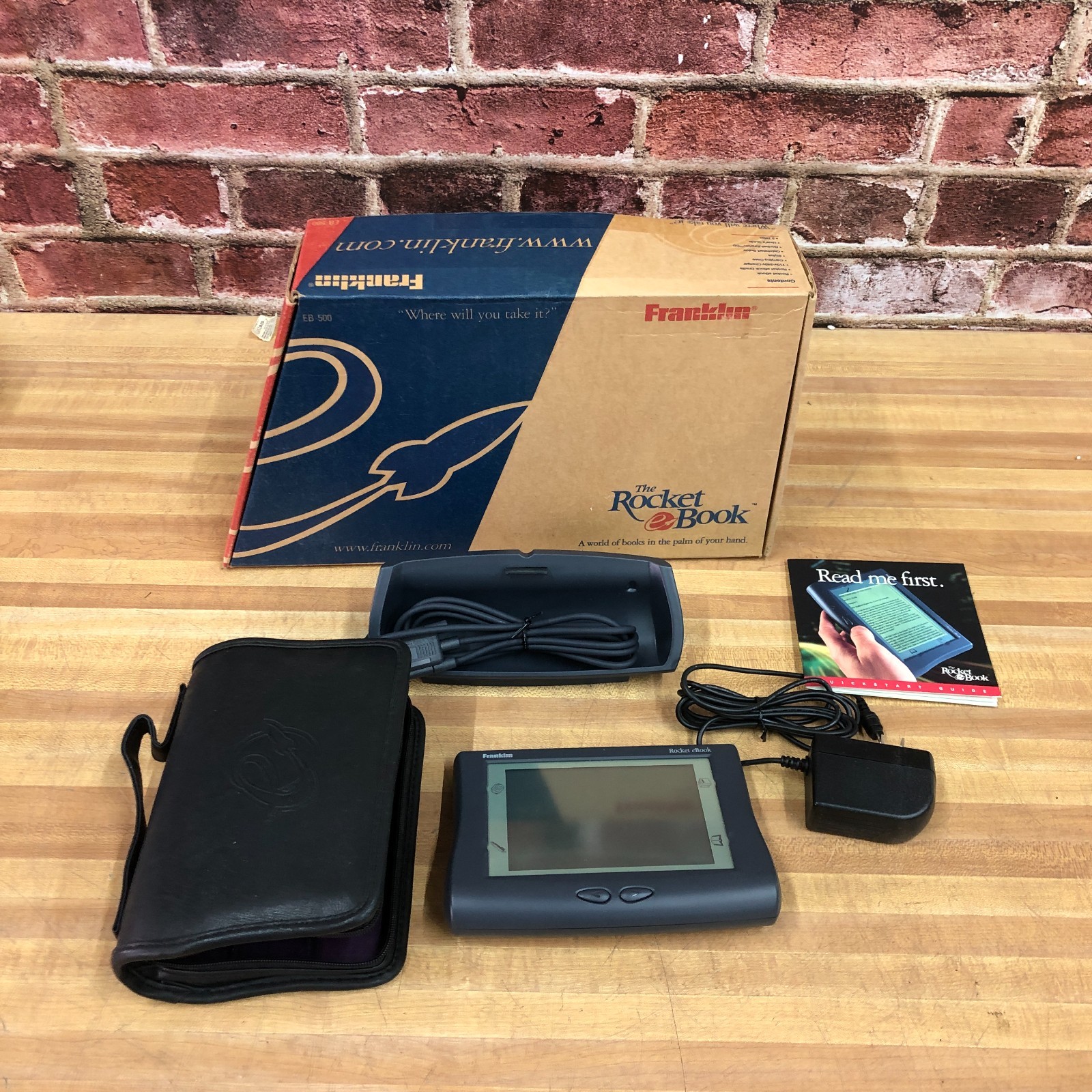 Vintage Franklin Rocket eBook EB-500 Retro Handheld eReader NuvoMedia Rare