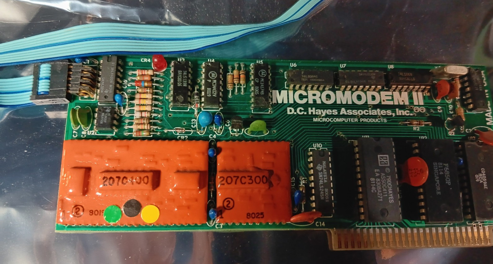 Apple II Hayes Micromodem II Modem Card - early rev for original II / II plus