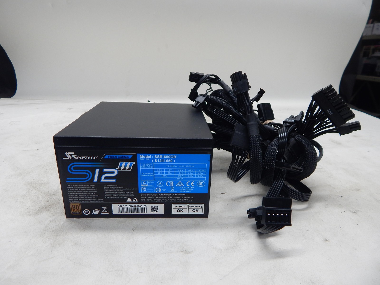 Seasonic 650W Power Supply S12 III Model SSR-650GB3 (S12III-650)