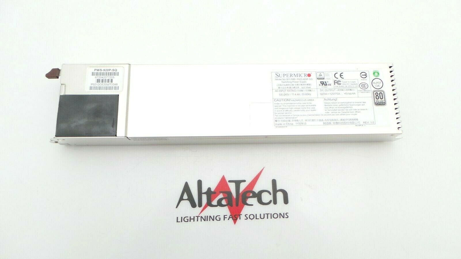 Supermicro PWS-920P-SQ 920W 80 Plus Platinum Hot-Swap Switching PSU Power Supply