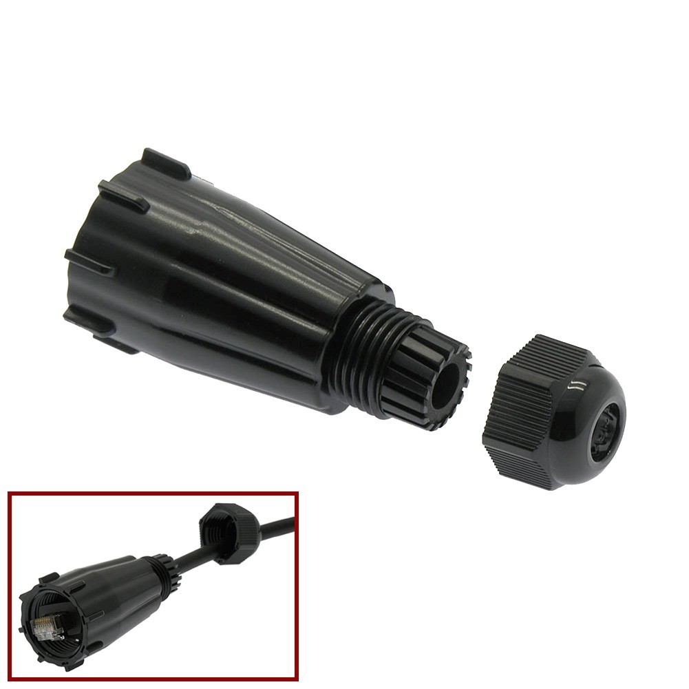 0.35" 9mm Waterproof Connector Cap Outdoor Dust RJ45 Network LAN Ethernet Cable