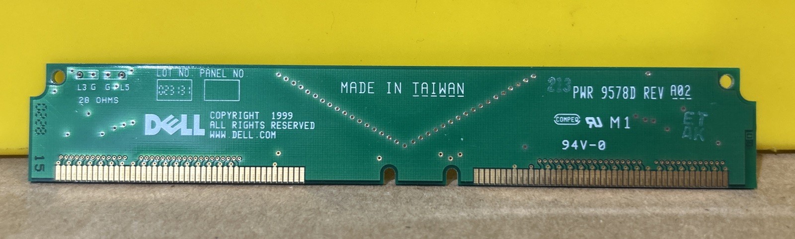 Dell PWR 9578D REV A02 Memory