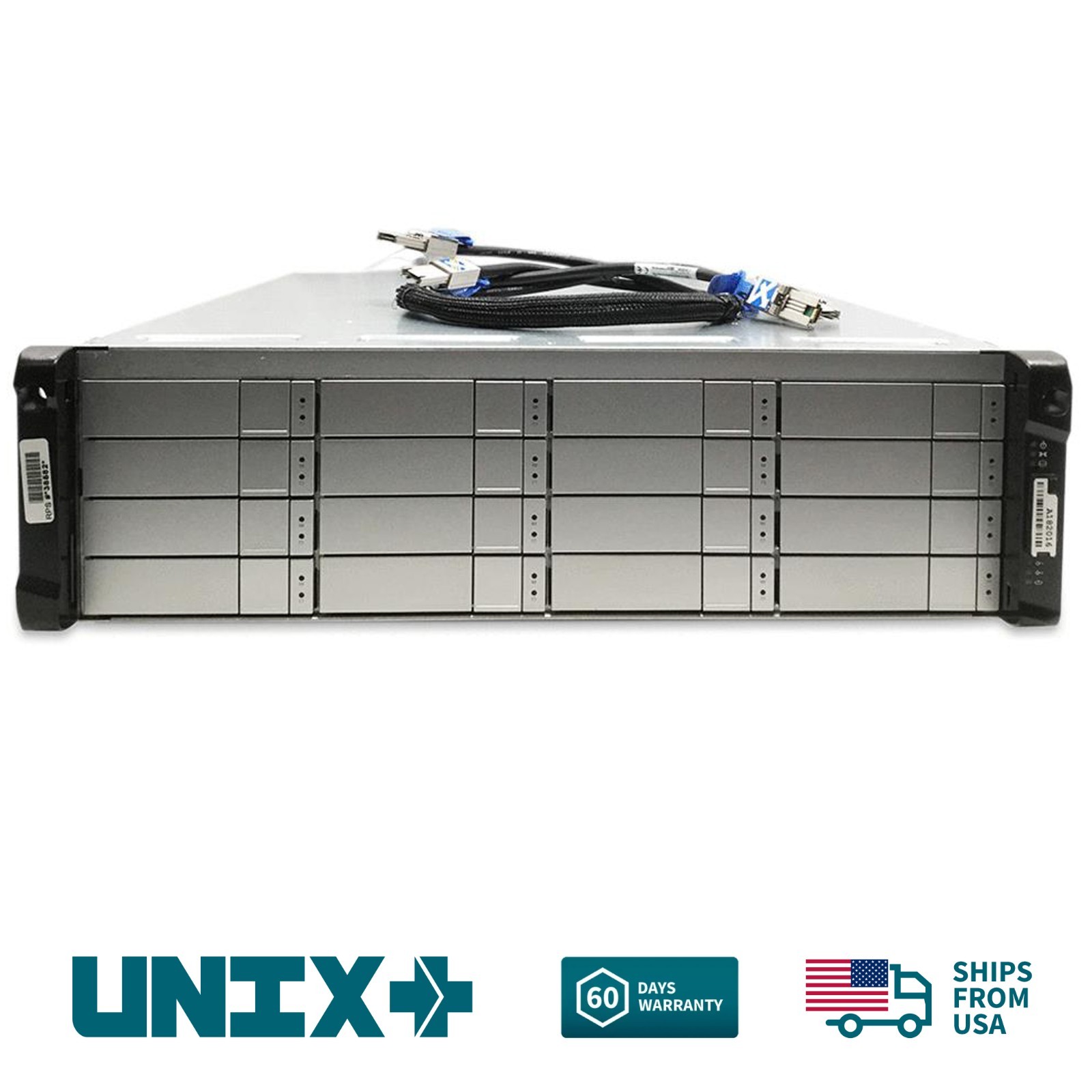 Promise VTrak J630S 3U 16-Bay Storage Array 16x 3TB HDD Dual Controller Modules