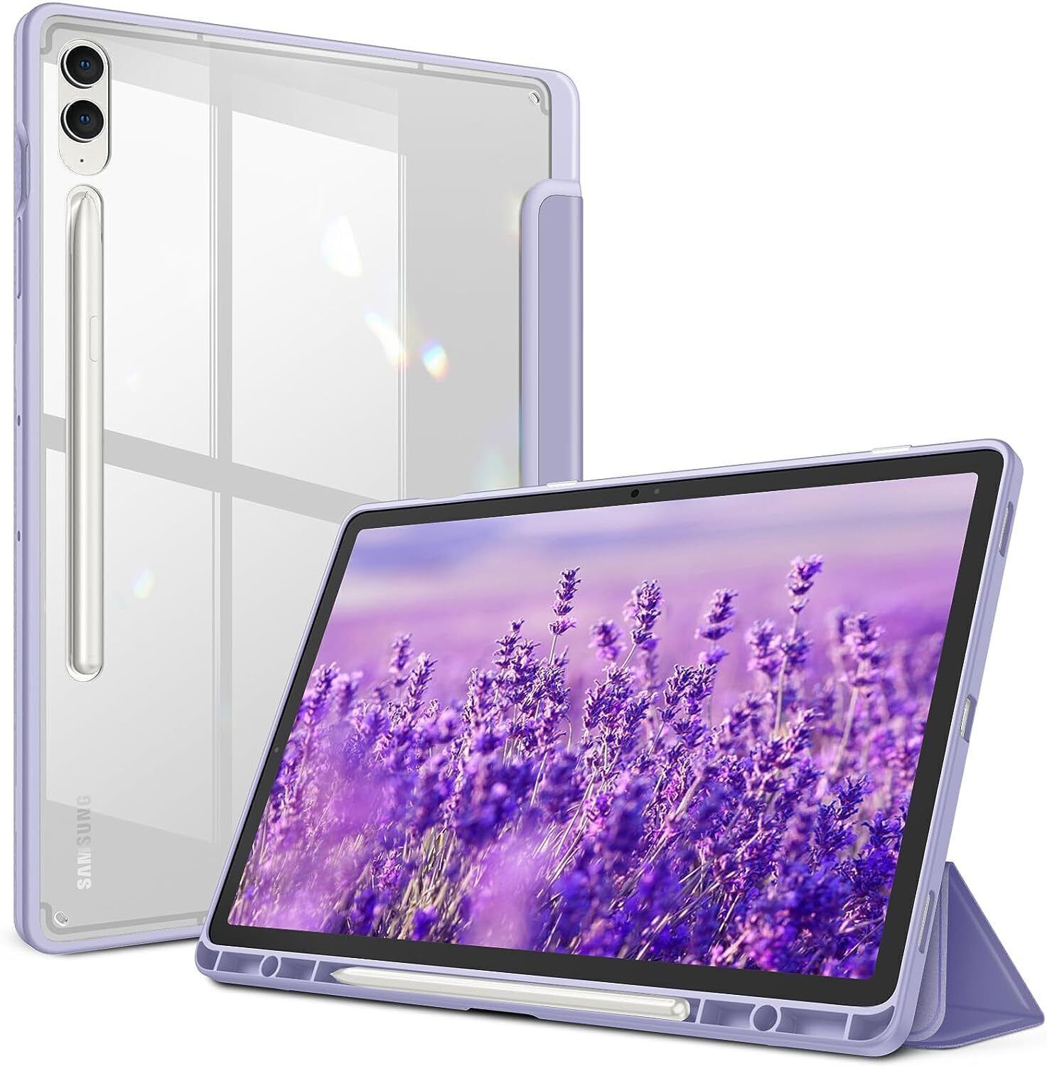 Slim Case for Samsung Galaxy Tab S10 Plus/S9 Plus/S9 FE Plus Clear Back Cover