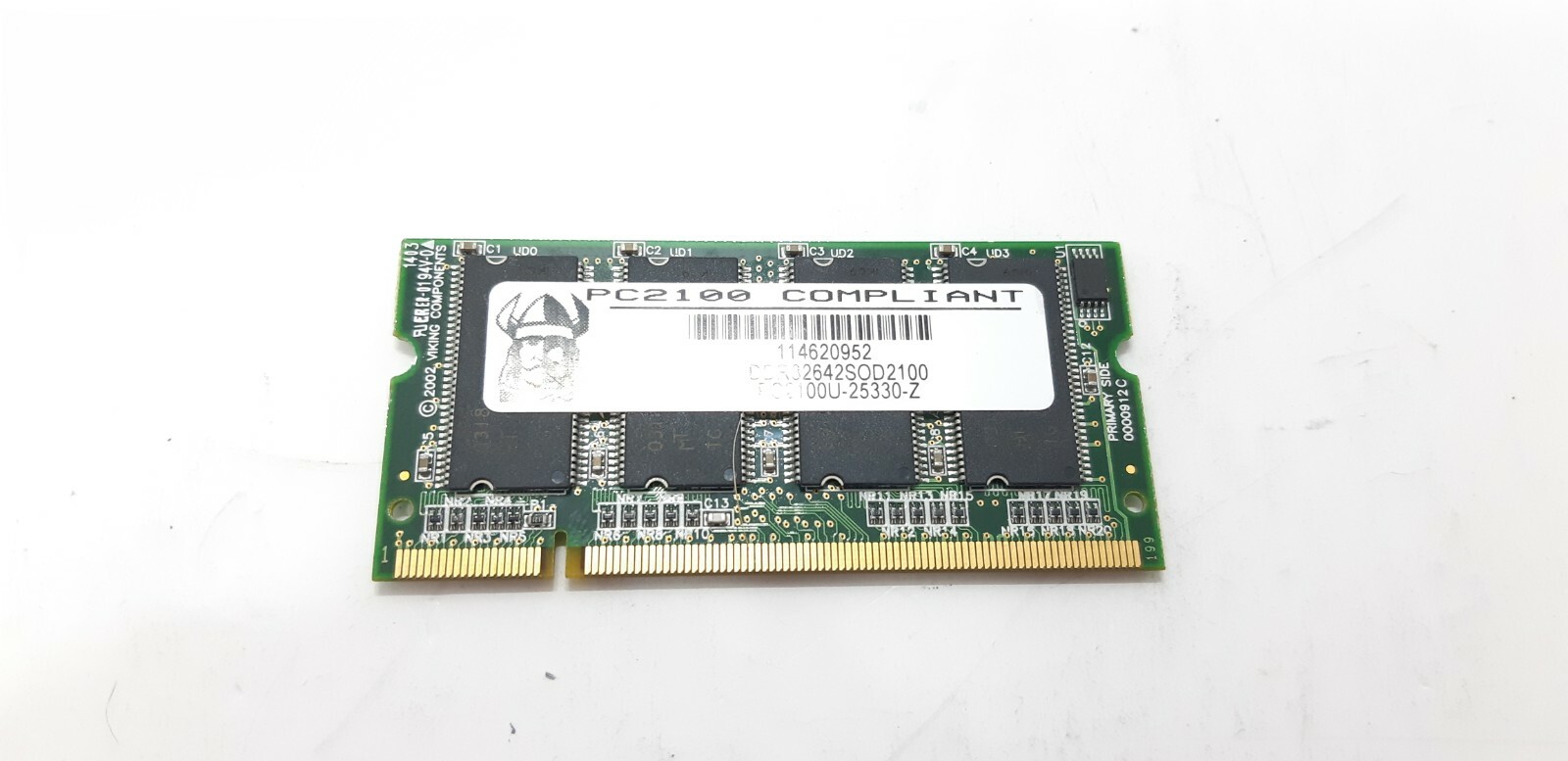 DDR32642SOD2100 Viking 256MB PC2100 DDR-266MHz non-ECC Unbuffered CL2.5 200-Pin