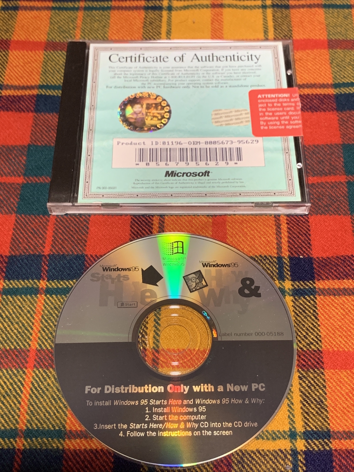 Vintage Microsoft Windows 95 Starts Here / How & Why - on CD ROM Distribution