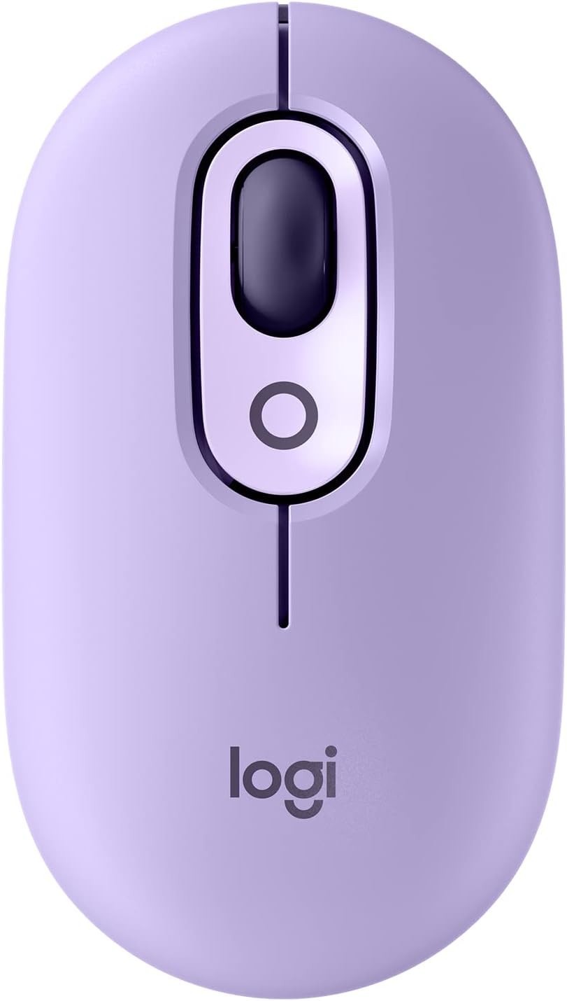 Logitech POP Mouse Wireless Bluetooth Silent Customizable Emojis PC / Mac Cosmos