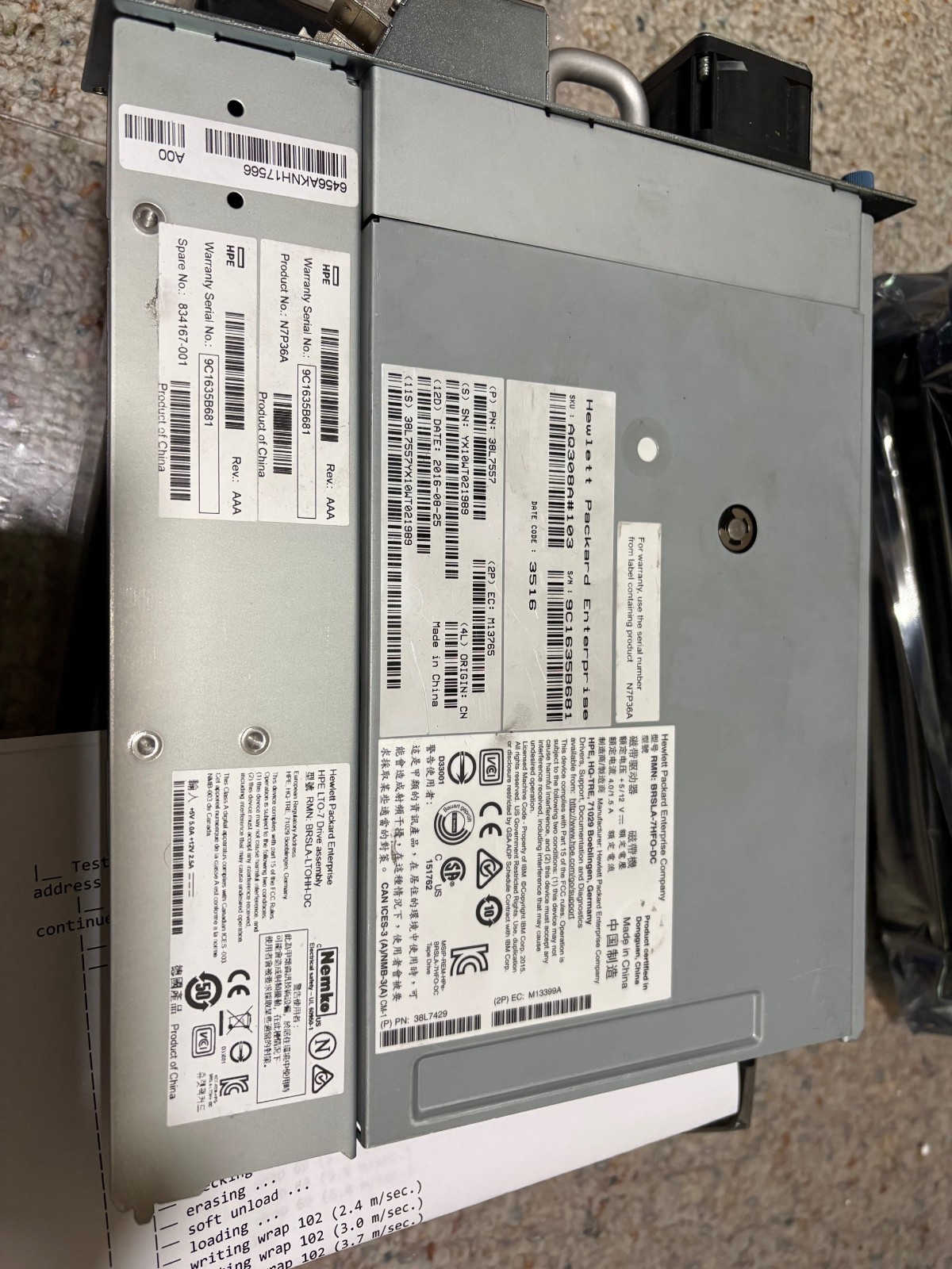 HPE LTO-7 N7P36A Fiber Tape Drive Module 834167-001 LTO7 FOR MSL LIBRARIES