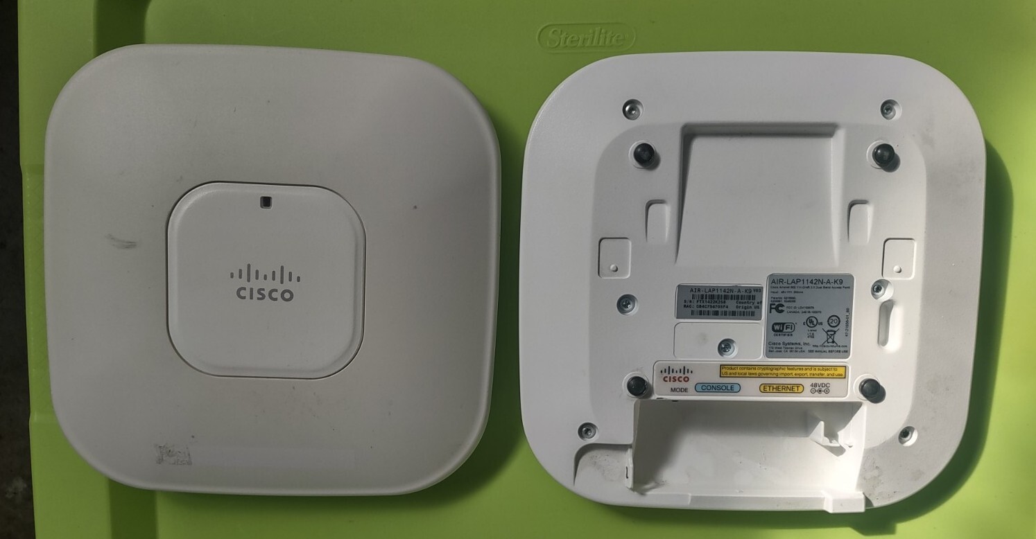 LOT OF 2 Cisco Aironet AIR-LAP1142N-A-K9 Dual Band Access Point 802.11a/g/n PoE
