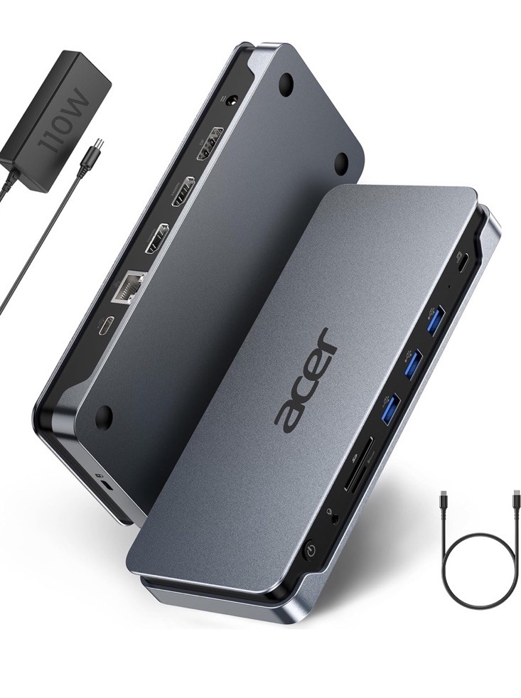 Acer Premium 13-in-1 Docking Station with 110W PD & Triple Monitor Support