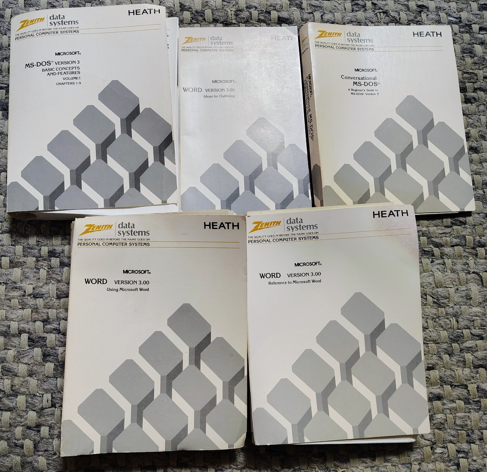 Zenith Heath Microsoft MS-DOS Word Version 3 Reference Guide Vintage 1986