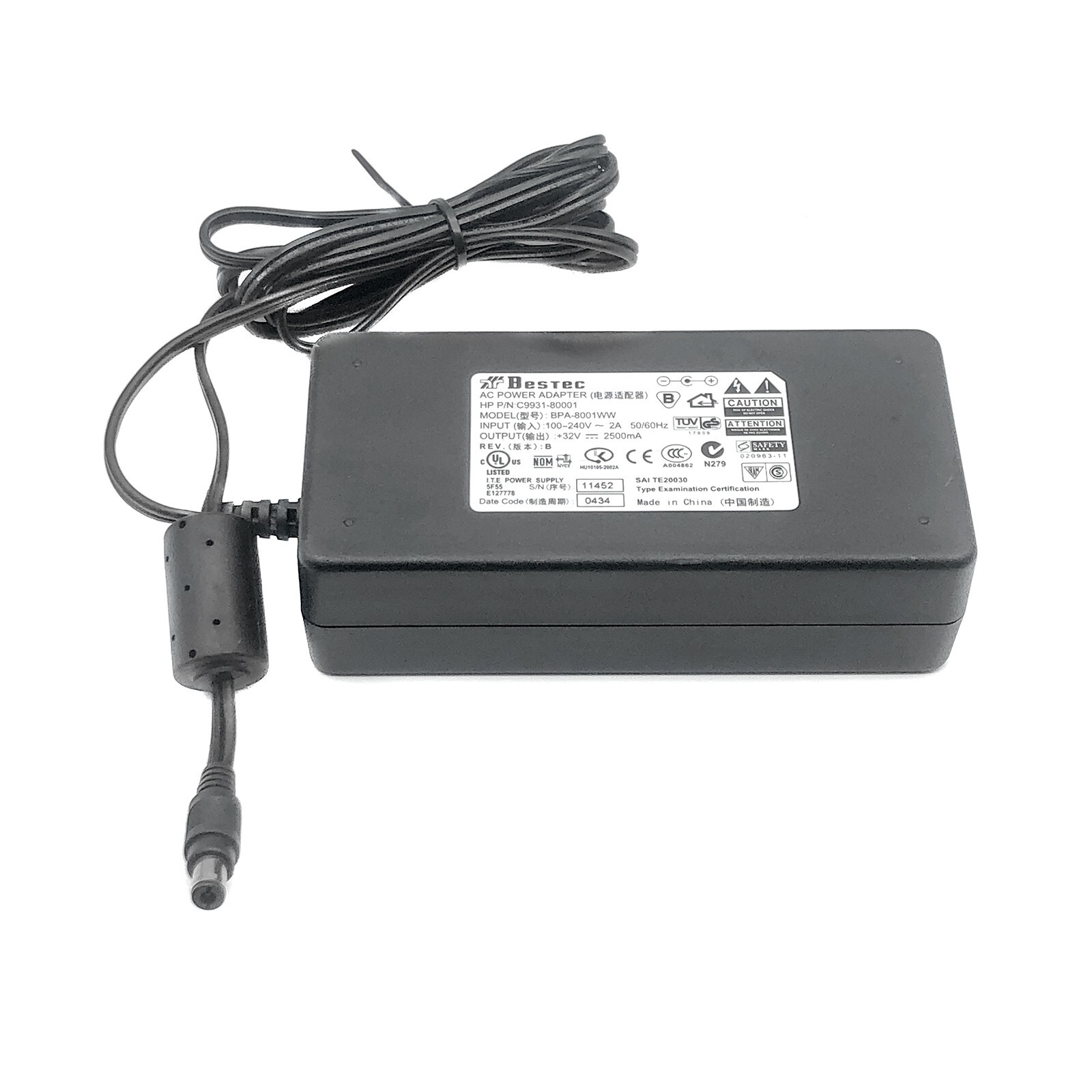 Genuine Bestec Power Supply AC Adapter for HP Scanjet 8200 8250 8290 Scanners