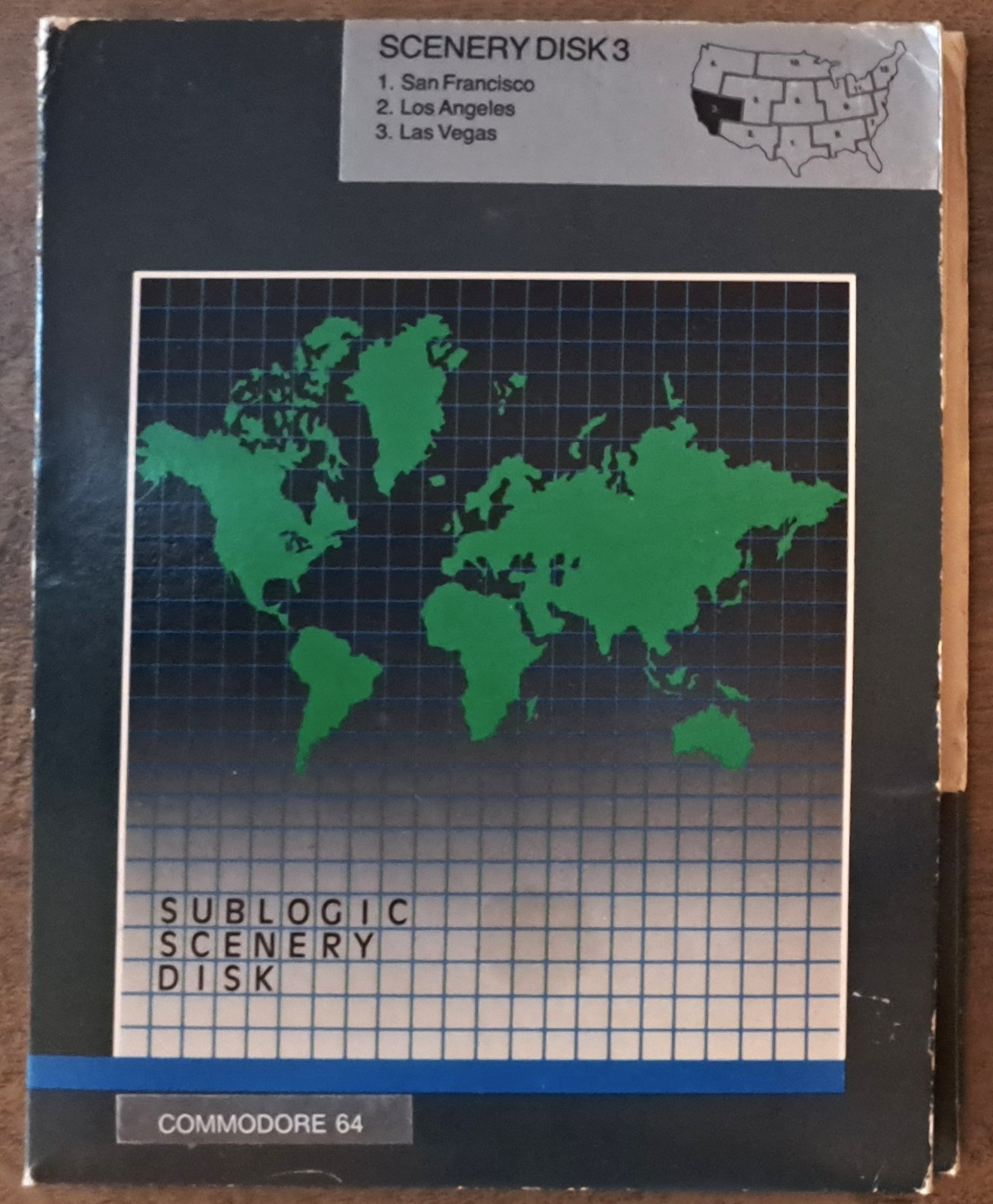 C64 - Commodore 64 Disk / Flight Simulator - Scenery Disk 3 / subLOGIC