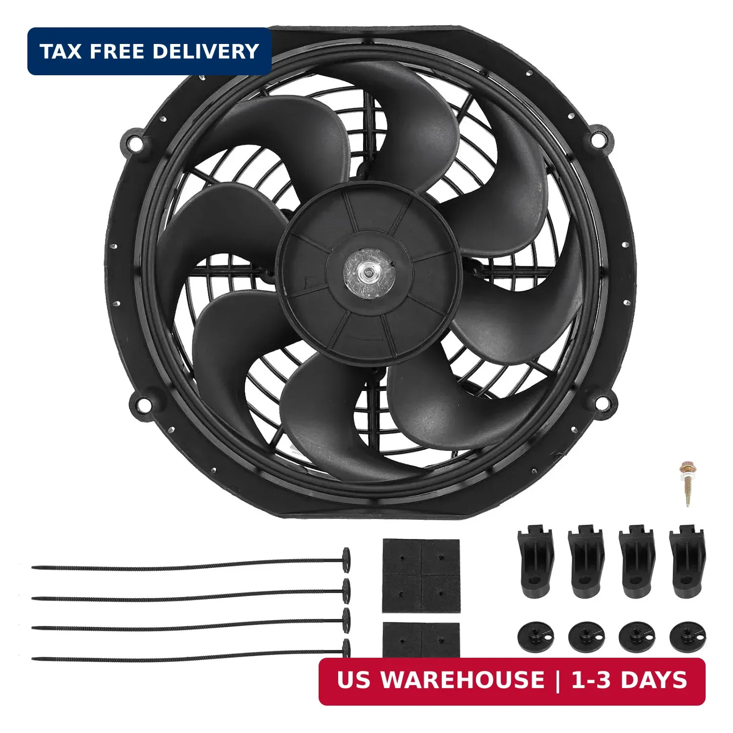 Universal 10 Inch Slim Radiator Cooling Fan