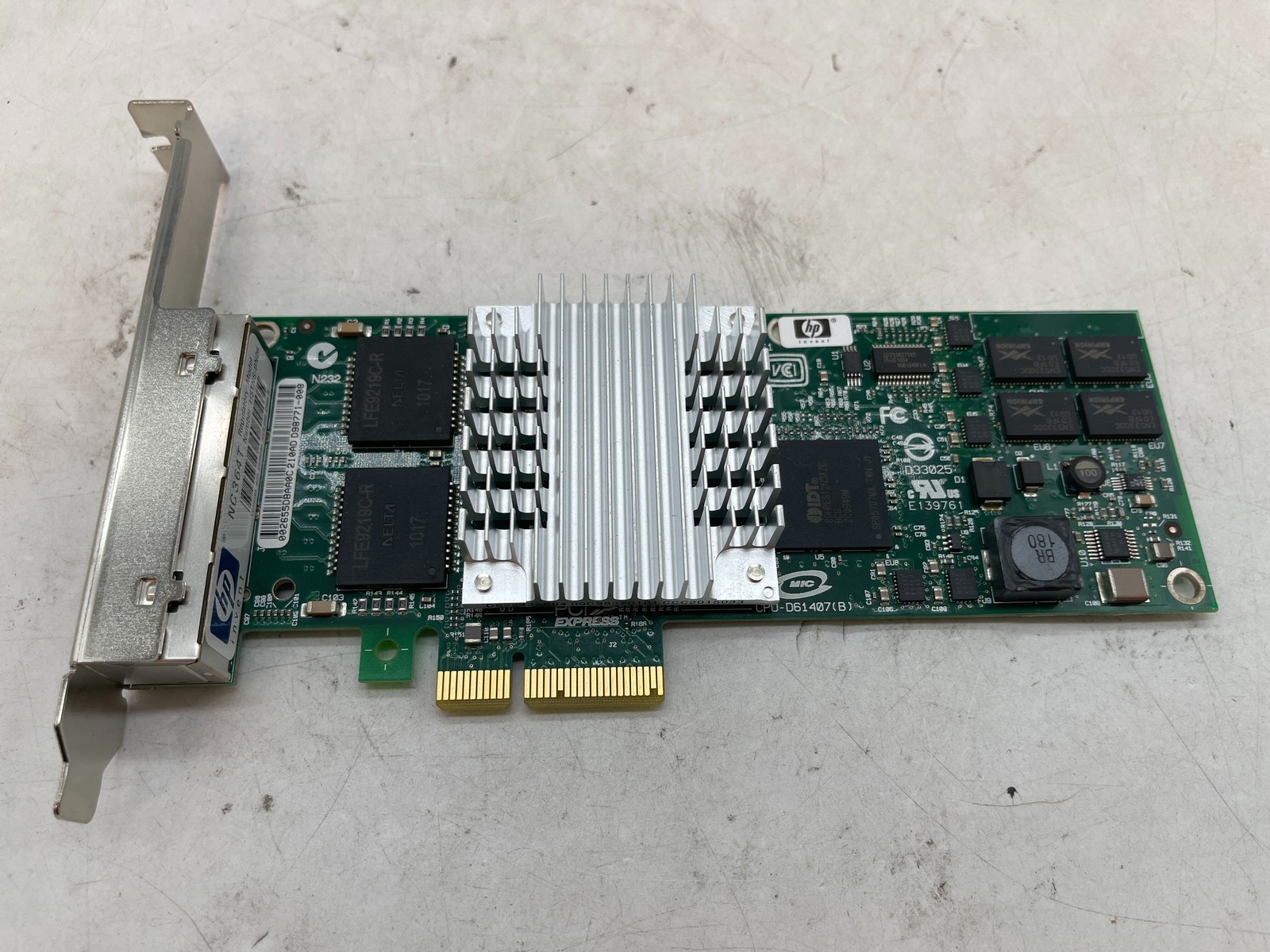 HP NC364T Quad Port Gigabit PCIe Server Adapter 436431-001 - 