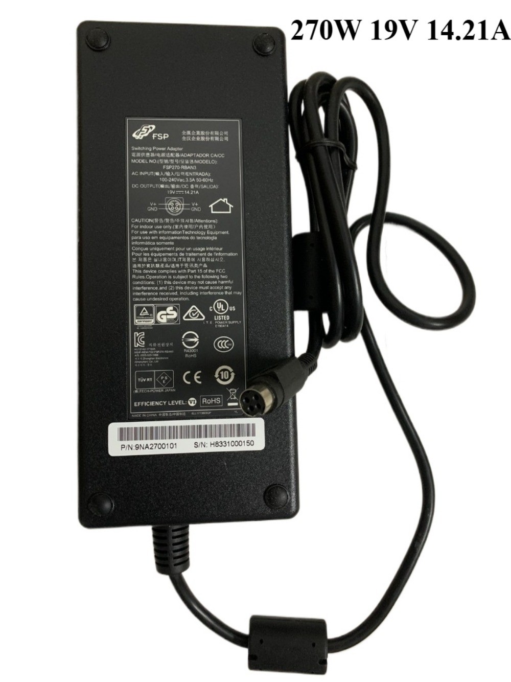Genuine FSP 270W 19V 14.21A Power Adapter FSP270-RBAN3 Laptop Charger
