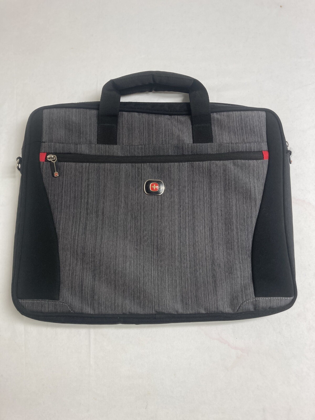 Swiss Army Gear Laptop bag or Briefcase bag soft sided Gray & Black 16” 