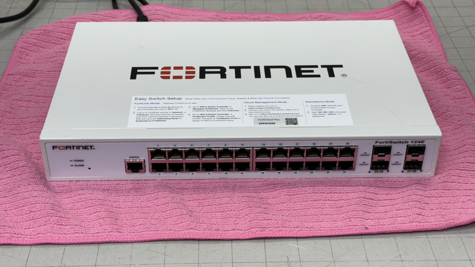 Fortinet FS-124E FORTISWITCH-124E Switch Used Less Than 36hrs Works Great 🔥
