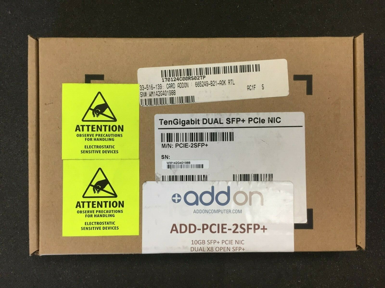AddOn Card Upgrade - 10GB Dual SFP+ Slot PCIe Open NIC