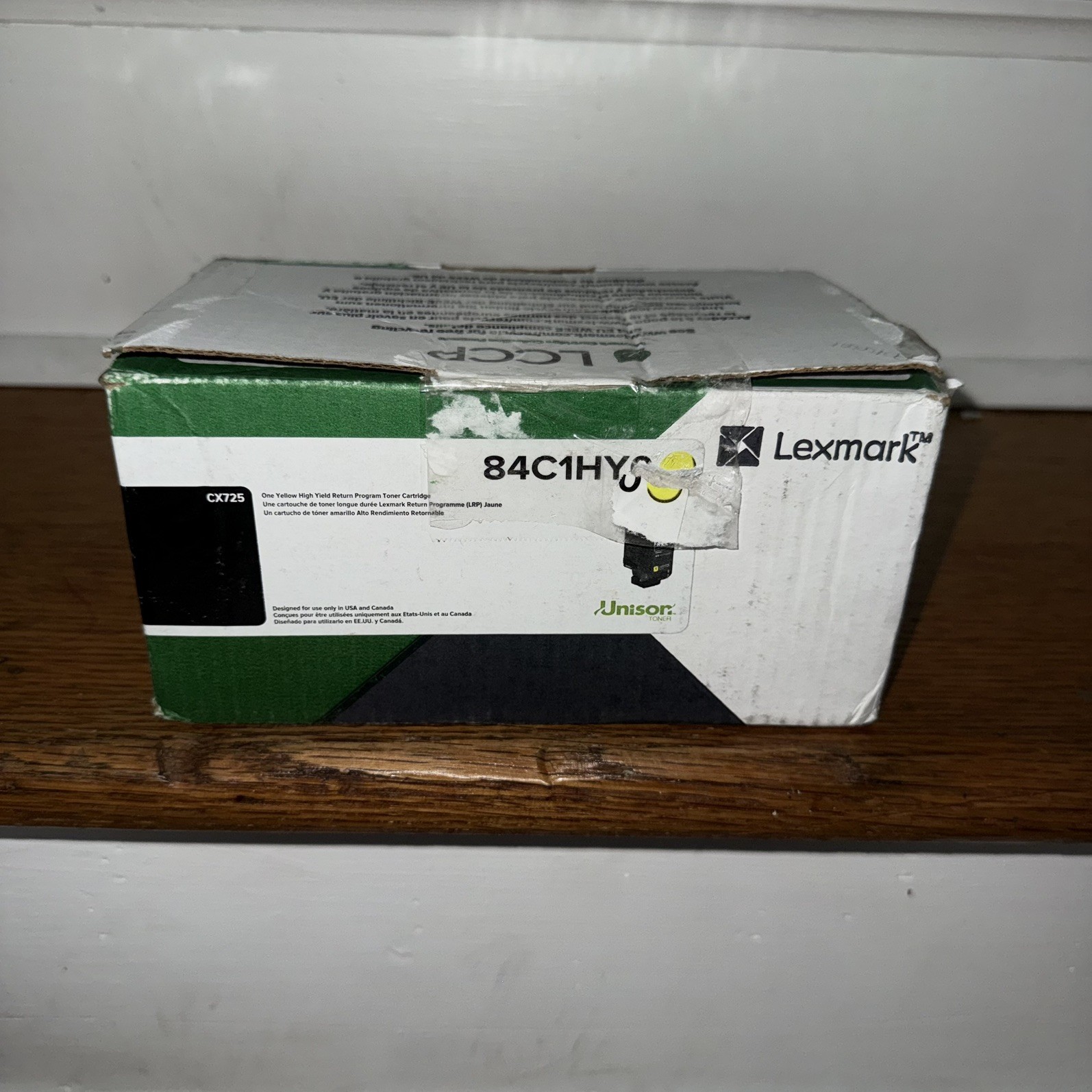 GENUINE LEXMARK 84C1HY0 CX725 YELLOW High Yield Toner Cartridge open box