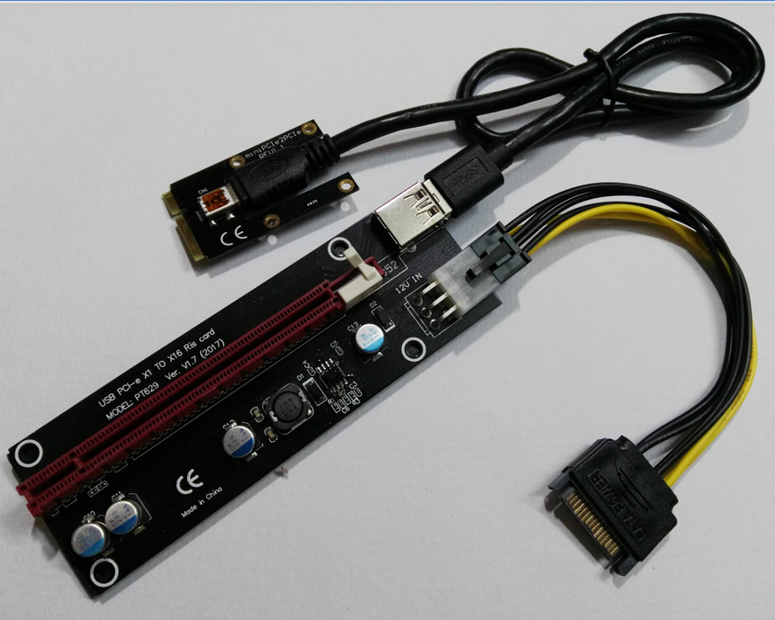 MINI PCI_E TO X16 PCIE RISER ADAPTER / GRAPHICS CARD PLUS TO LAPTOP 