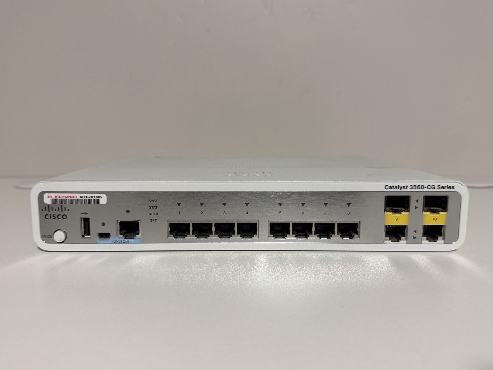 Cisco Catalyst WS-C3560CG-8TC-S 8-Port Gigabit Layer 3 Fanless Network Switch