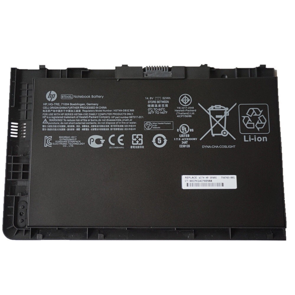 Genuine BT04XL Battery for HP EliteBook Folio 9470m 9480m 682962-001 687945-001