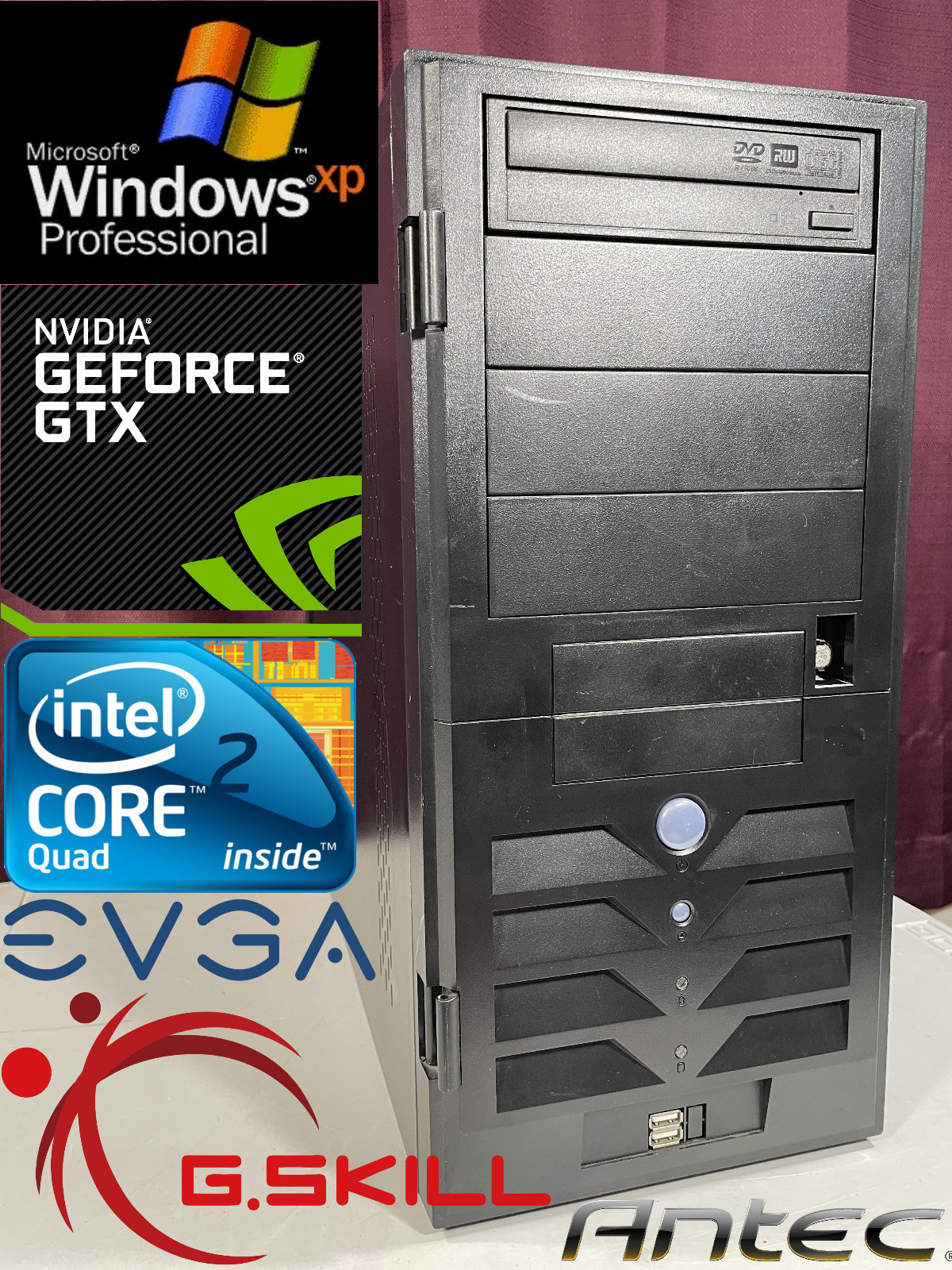 RESTORED Windows XP Powerful Vintage Retro Classic Gaming PC Nvidia GTX 550 Ti