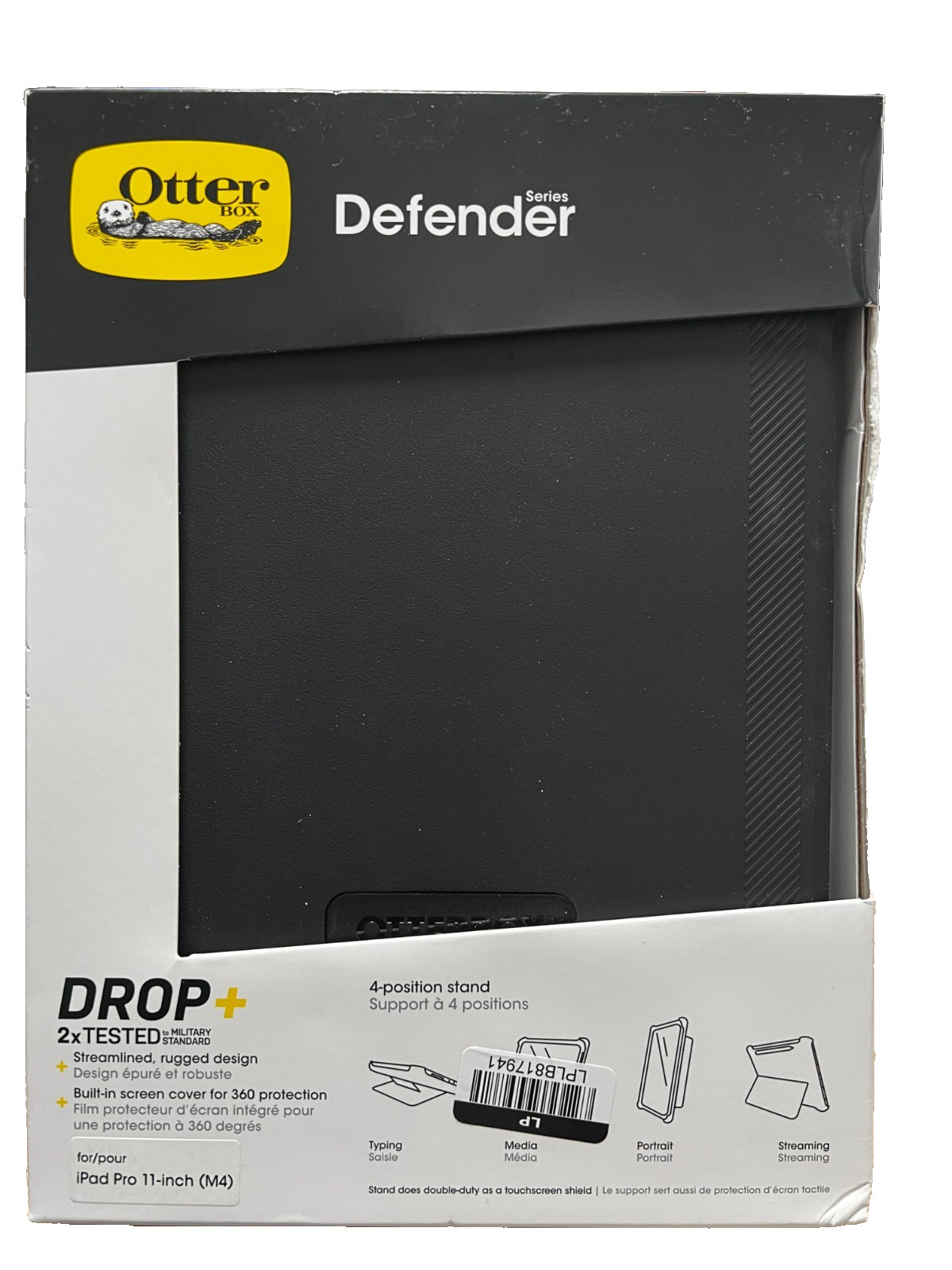 OtterBox Defender Series Rugged Case iPad Pro 11" (M4) Stand/Protector Black