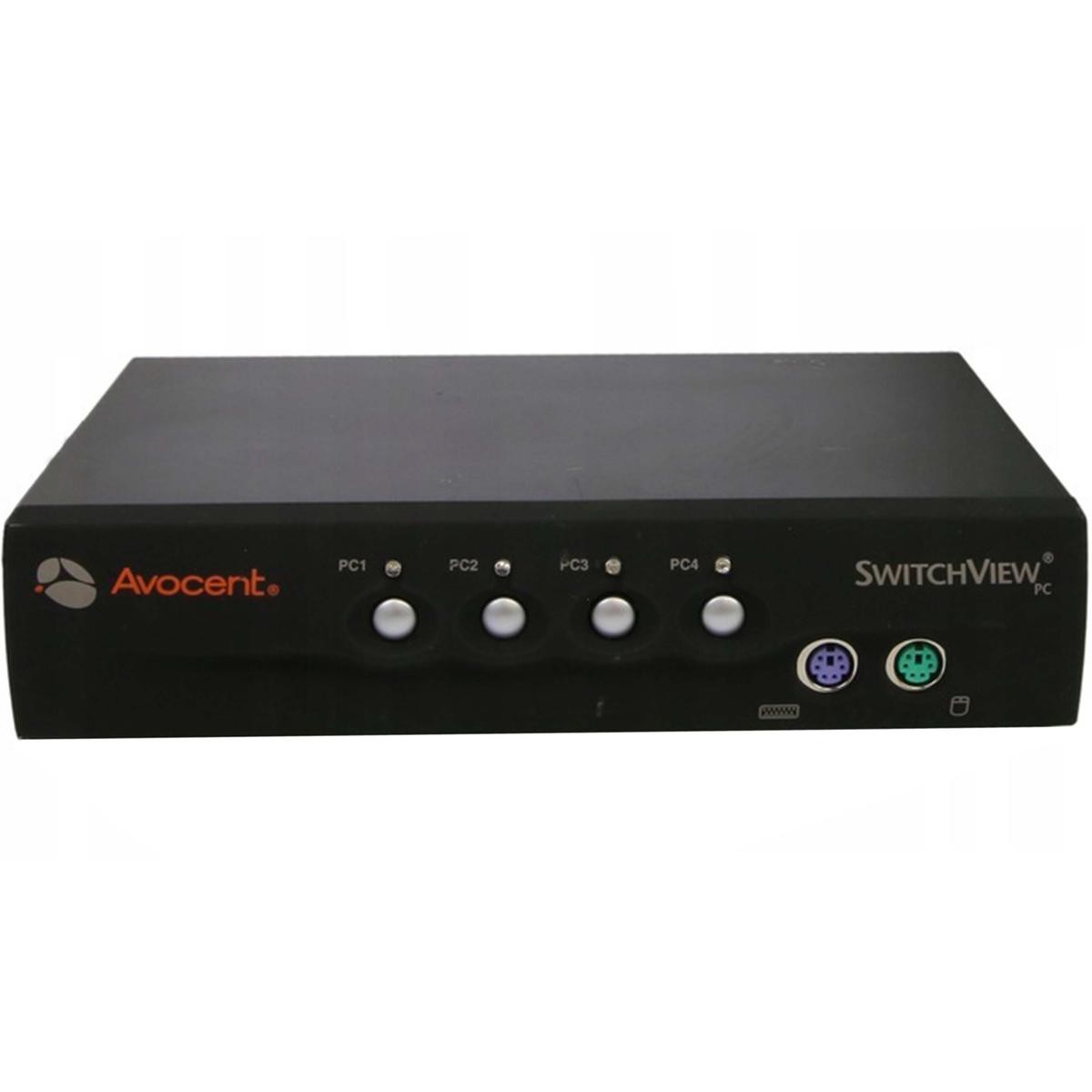 Avocent Switchview PC PS2 4 Port KVM Server Selector VGA Mouse KB