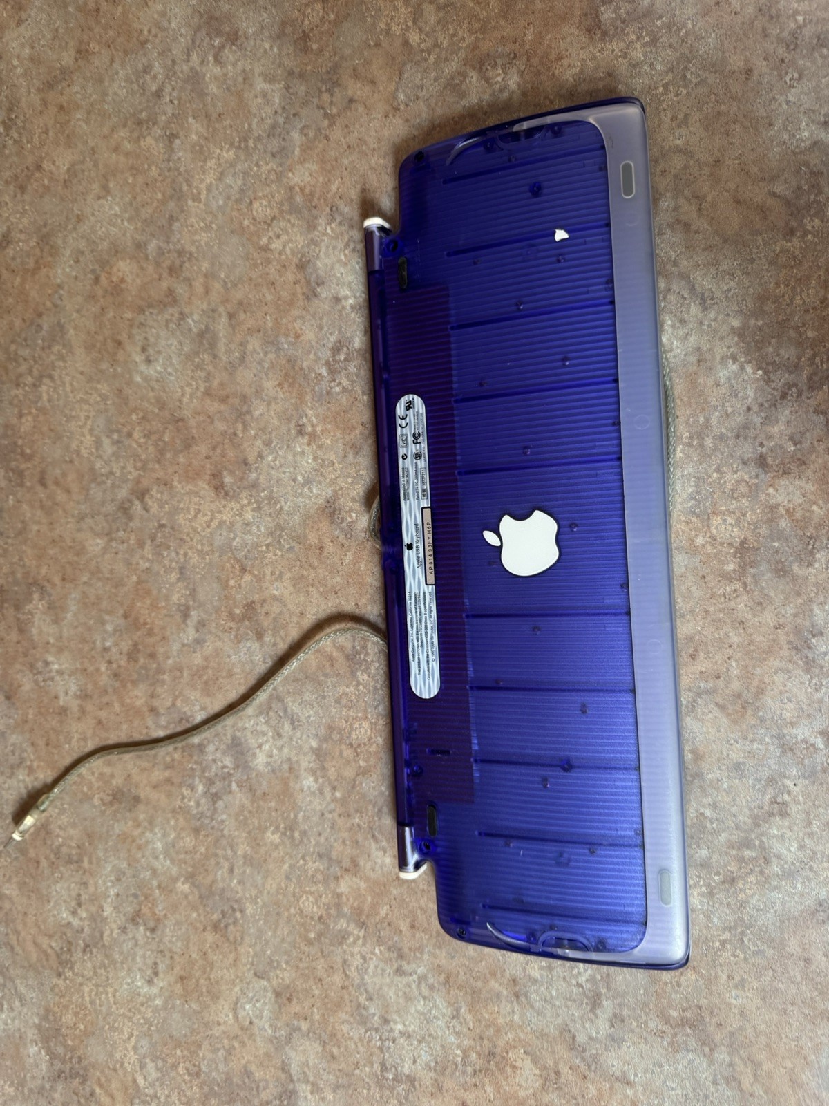 Vintage Apple USB Keyboard Purple Grape Translucent iMac 1999 M2452 Tested