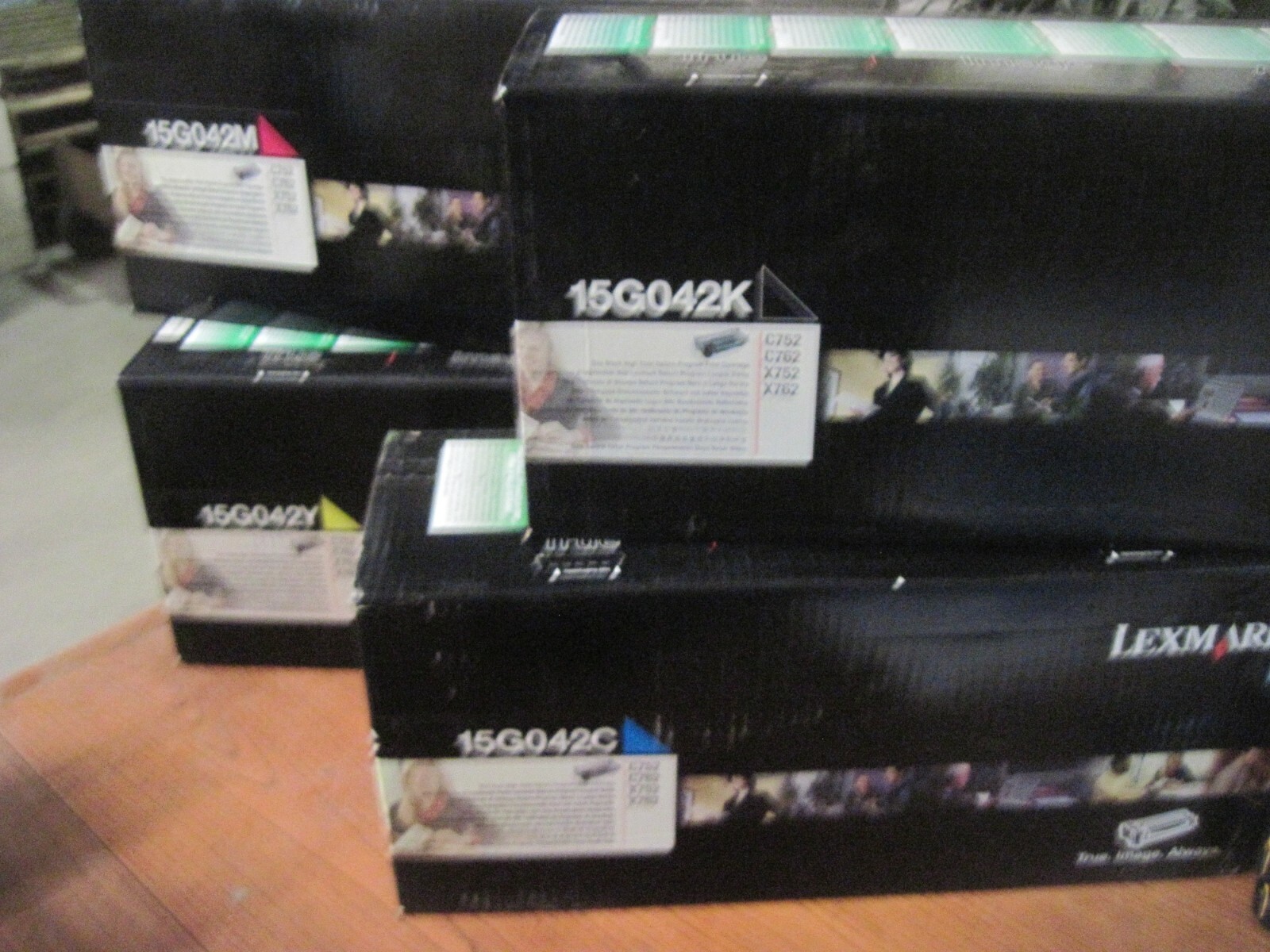 4 NEW SEAL Lexmark C752 X752 C762 X762 Toner Set 15G042K 15G042C 15G042Y 15G042M