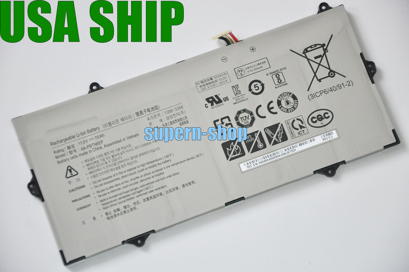 New Genuine AA-PBTN6EP battery For SAMSUNG Notebook 9 2018 NP900X5T 900X5T-X78L