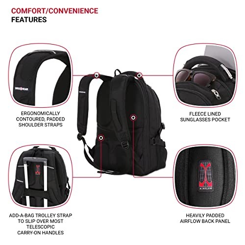 SWISSGEAR 2769 SCANSMART LAPTOP BACKPACK, FITS MOST 16 INCH LAPTOPS, TSA -