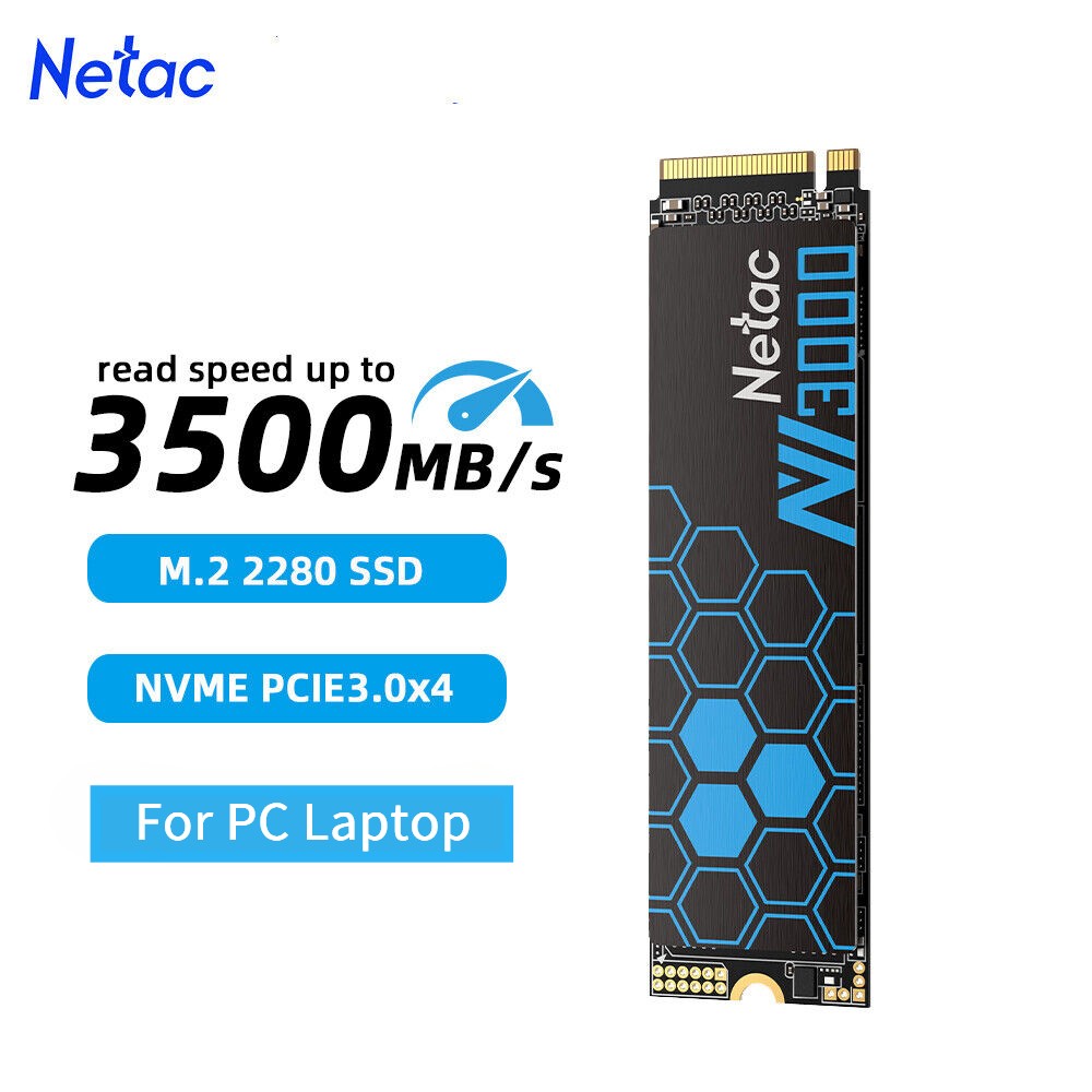 Netac Internal SSD 500GB Solid State Drive M.2 2280 PCIe Gen3.0 NVMe 3100MB/s