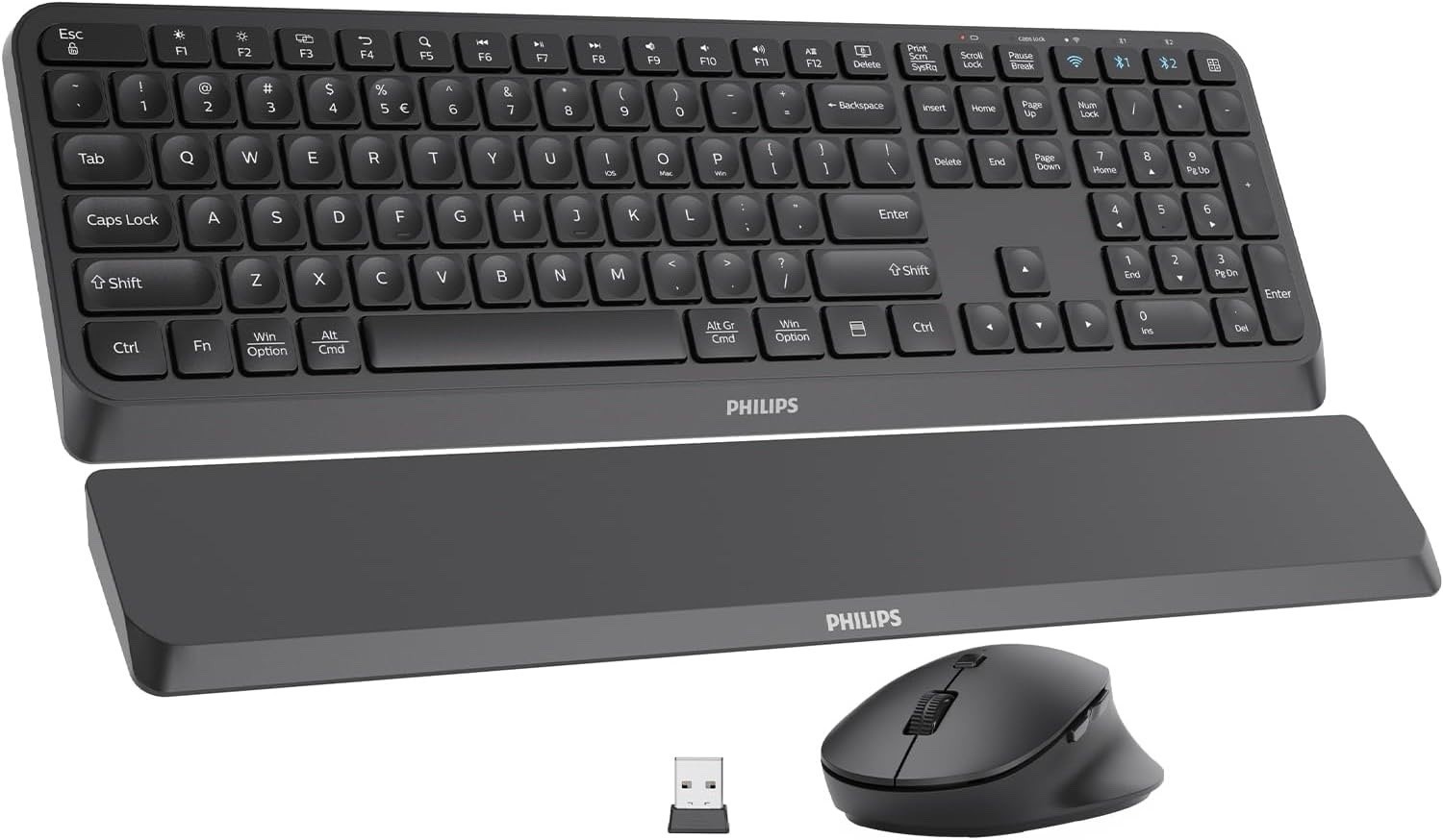 PHILIPS SPT6607 Bluetooth Keyboard and Mouse Combo Wireless Keyboard
