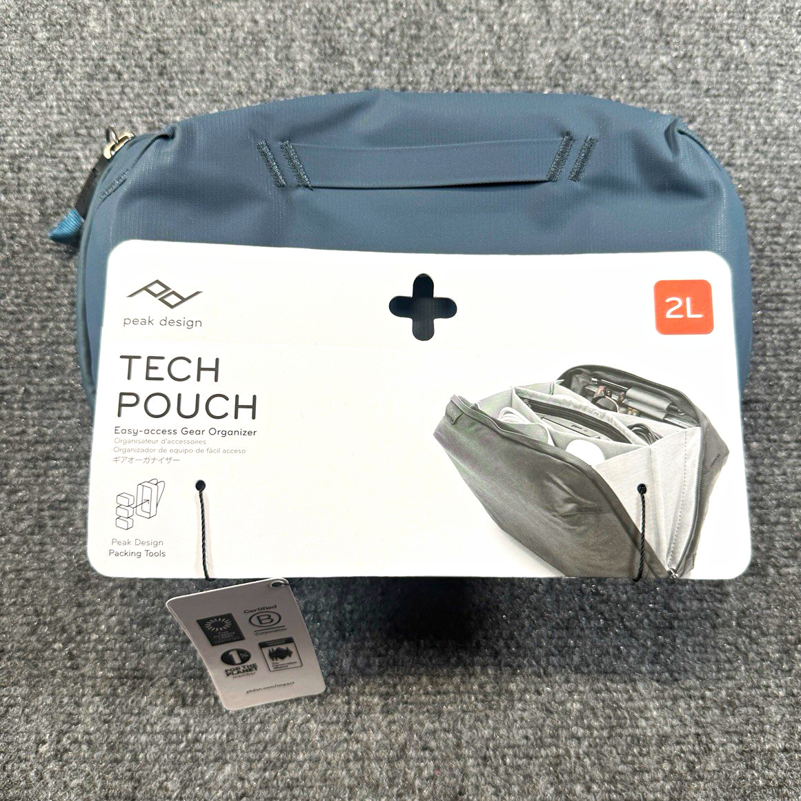 NWT Peak Design Tech Pouch 2L Tech Organizer Pouch, Blue, MPN BTP-DS-3