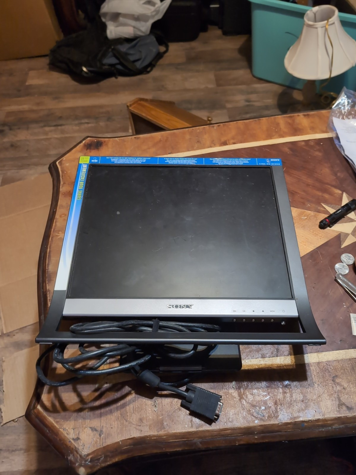 Sony SDM-HS75 X-Brite LCD Computer Monitor 17" TFT w/ Cord & VGA Cable Clean