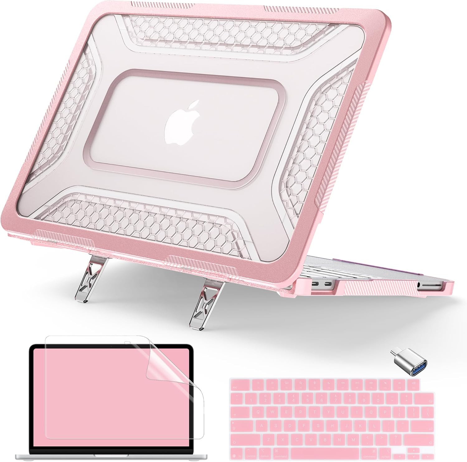 Batianda Hexarmor Case for Macbook Neo 13 Inch 2026 Model A3404, Pink