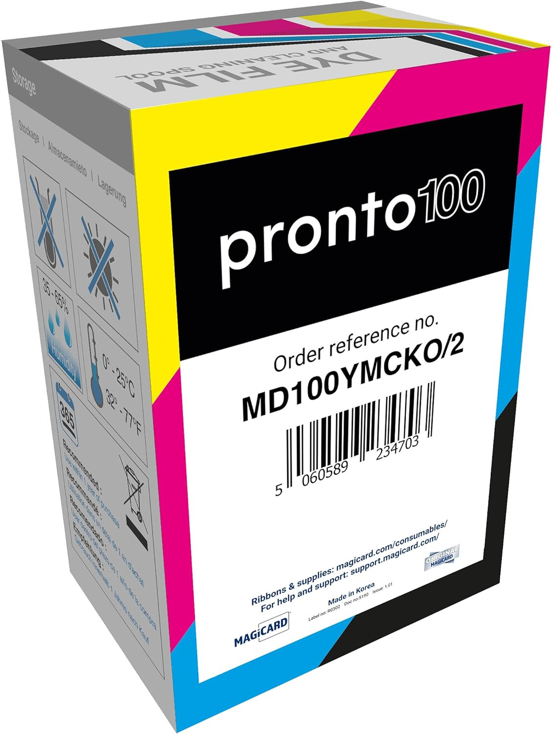 Pronto100 MD100YMCKO Ribbon with Cardpresso Software