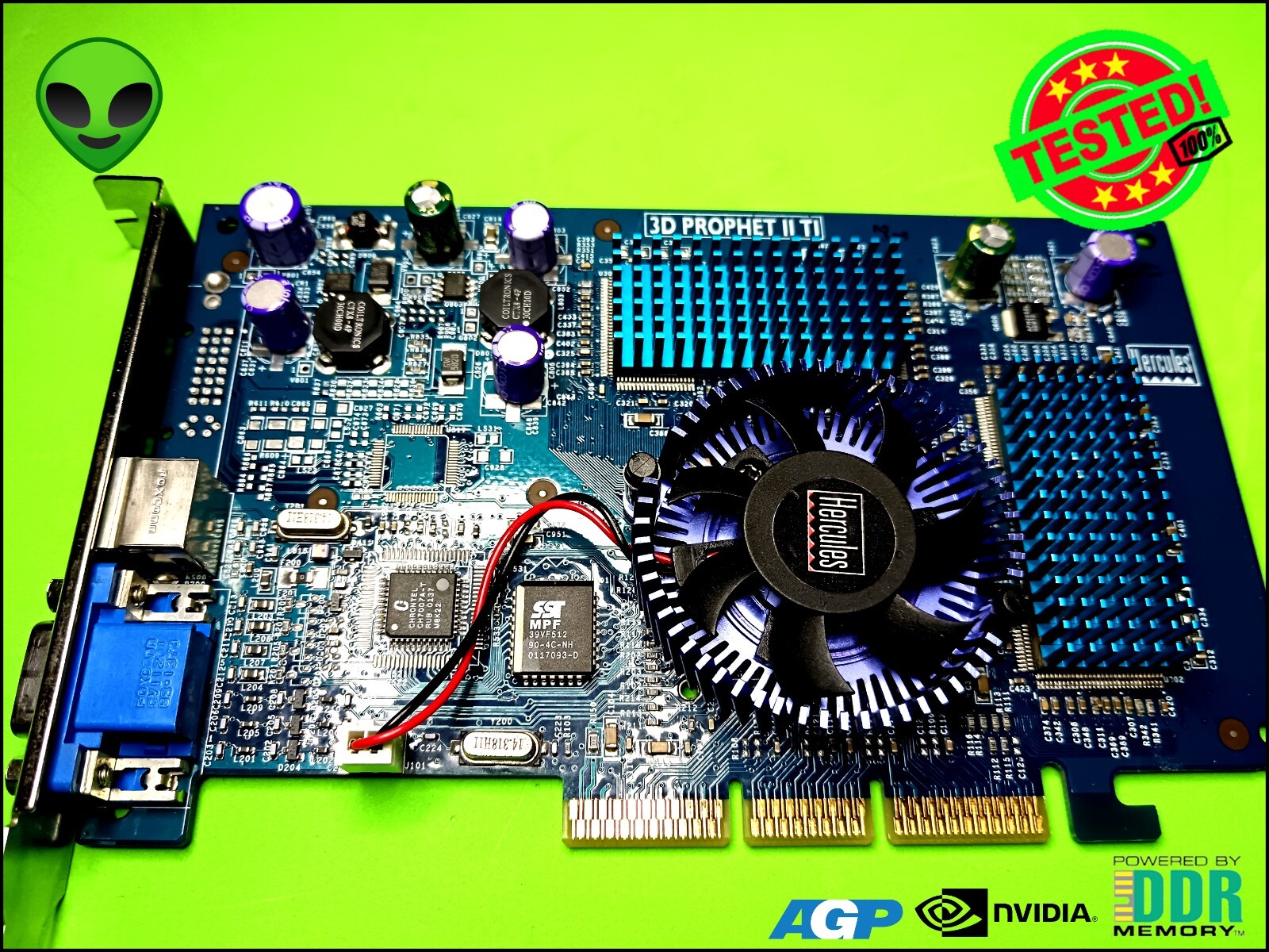 HERCULES 3D PROPHET II NVIDIA GEFORCE 2 TI 64MB DDR VIDEO CARD AGP
