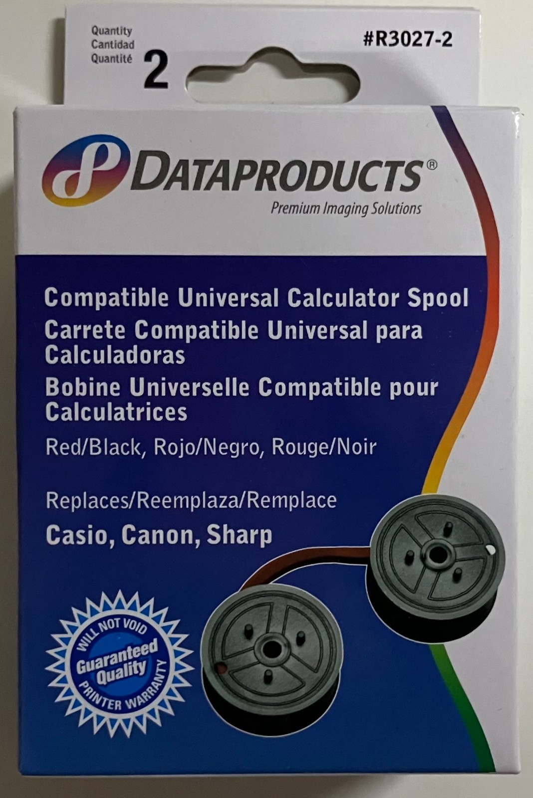 Dataproducts R3027-2 Calculator Spool, Red/Black, 2/PACK, DPSR30272 (SHIPS FREE)