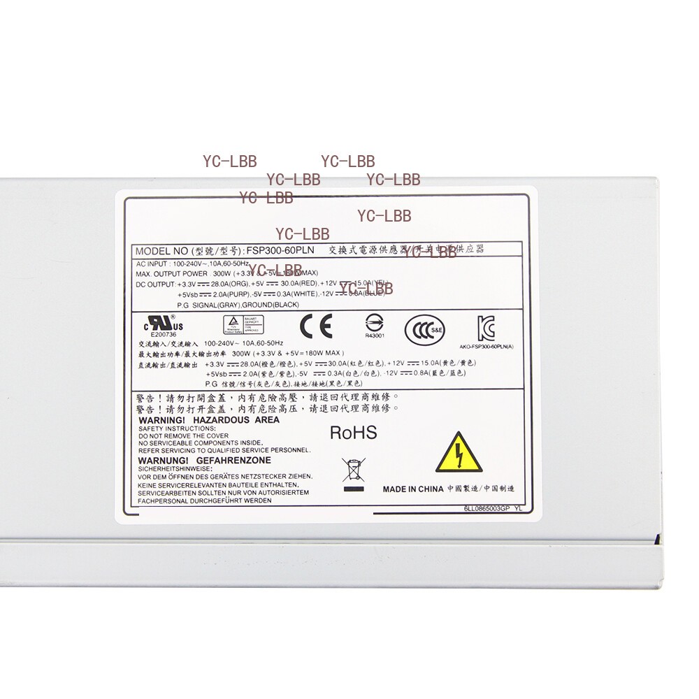 FSP300-60PLN Power Supply For Advantech IPC-610L 610H Industrial Computer 300W