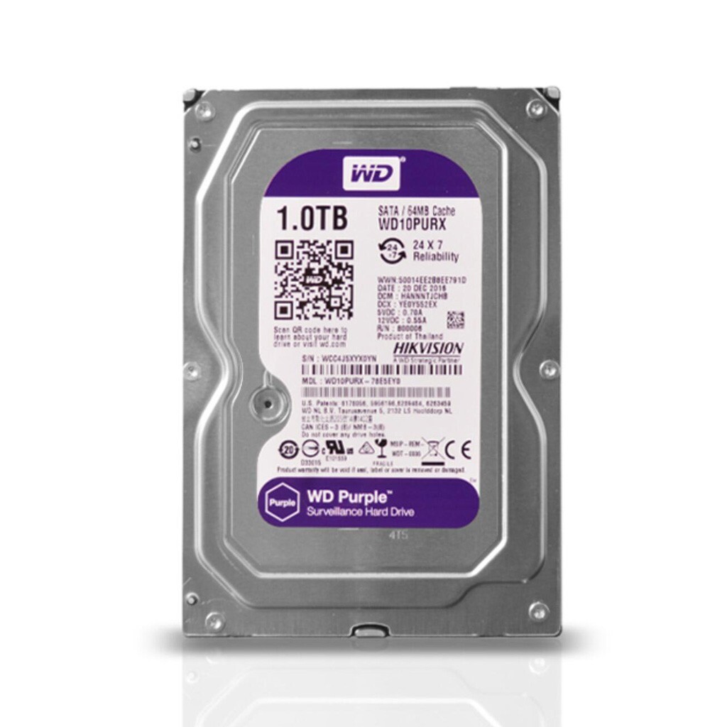 Western Digital Purple 1TB WD10PURX 3.5" Hard Drive Surveillance Security DVR