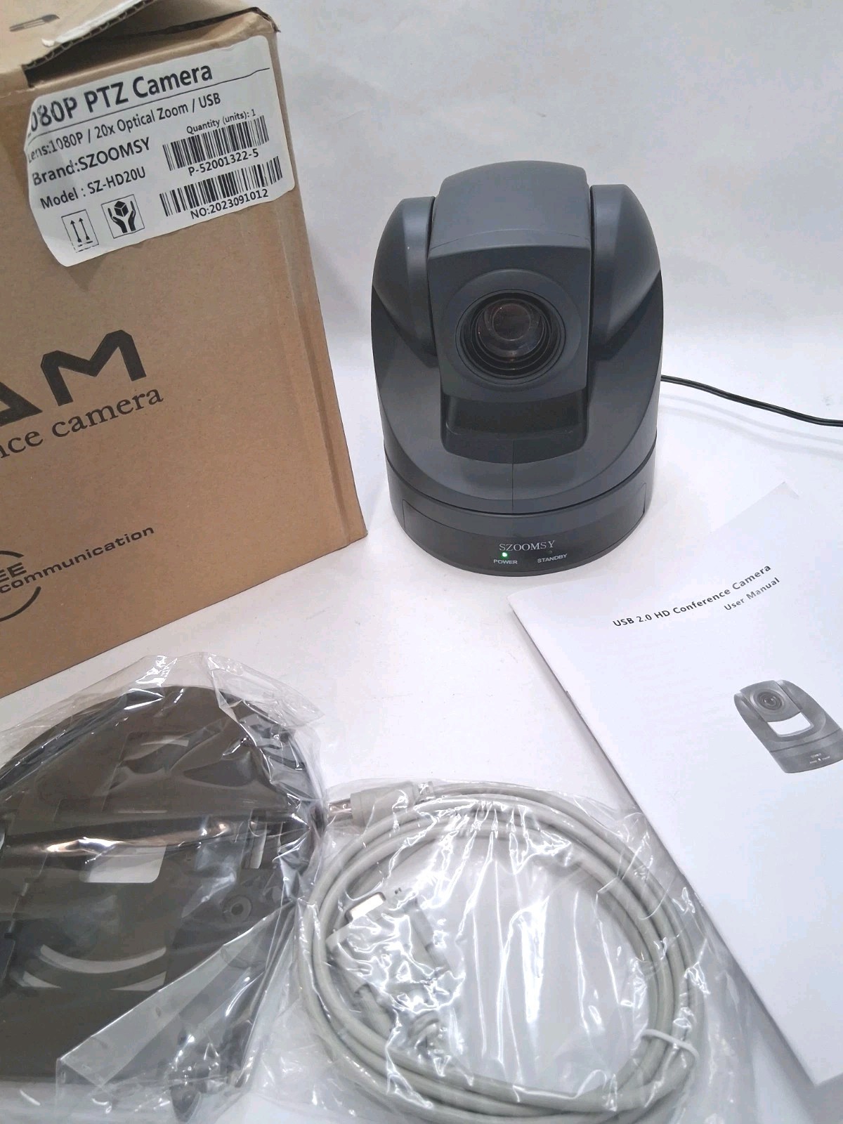 SZOOMSY 1080P USB PTZ Camera With 20X Optical Zoom EXCELLENT Used Once