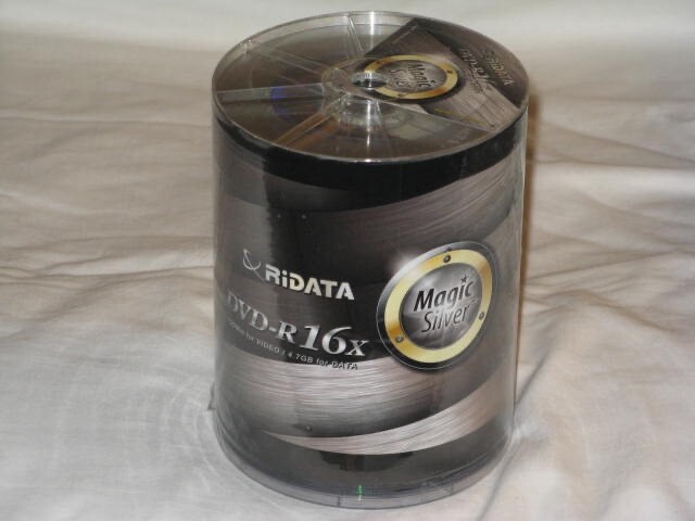 400 Ridata Magic Silver DVD-R 16X 4.7gb blank recordable dvd disc 100 count NEW