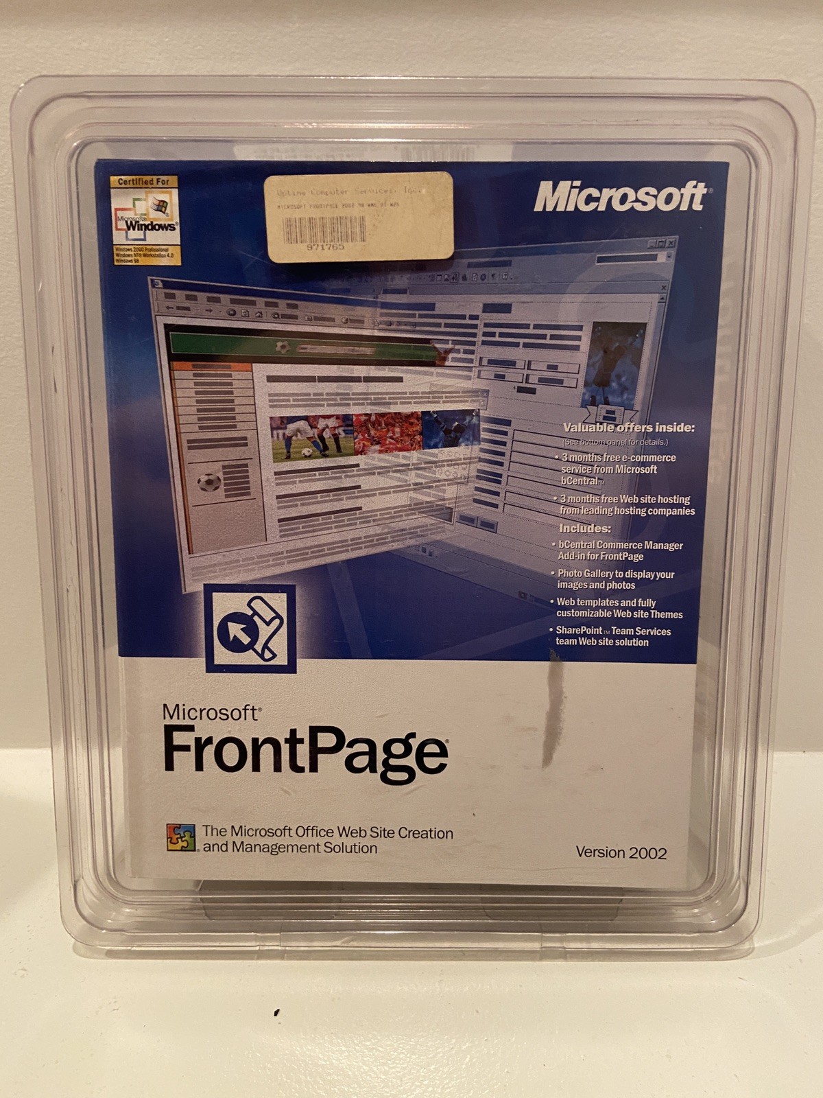 Microsoft FrontPage Version 2002 Web Site Creation for Windows 2000, ME, 98 New