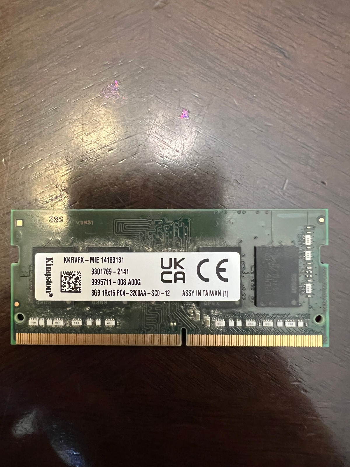 Kingston KKRVFX-MIE 8GB DDR4 Sodimm PC4-25600 3200MHZ Memory 9995711-008.A00G
