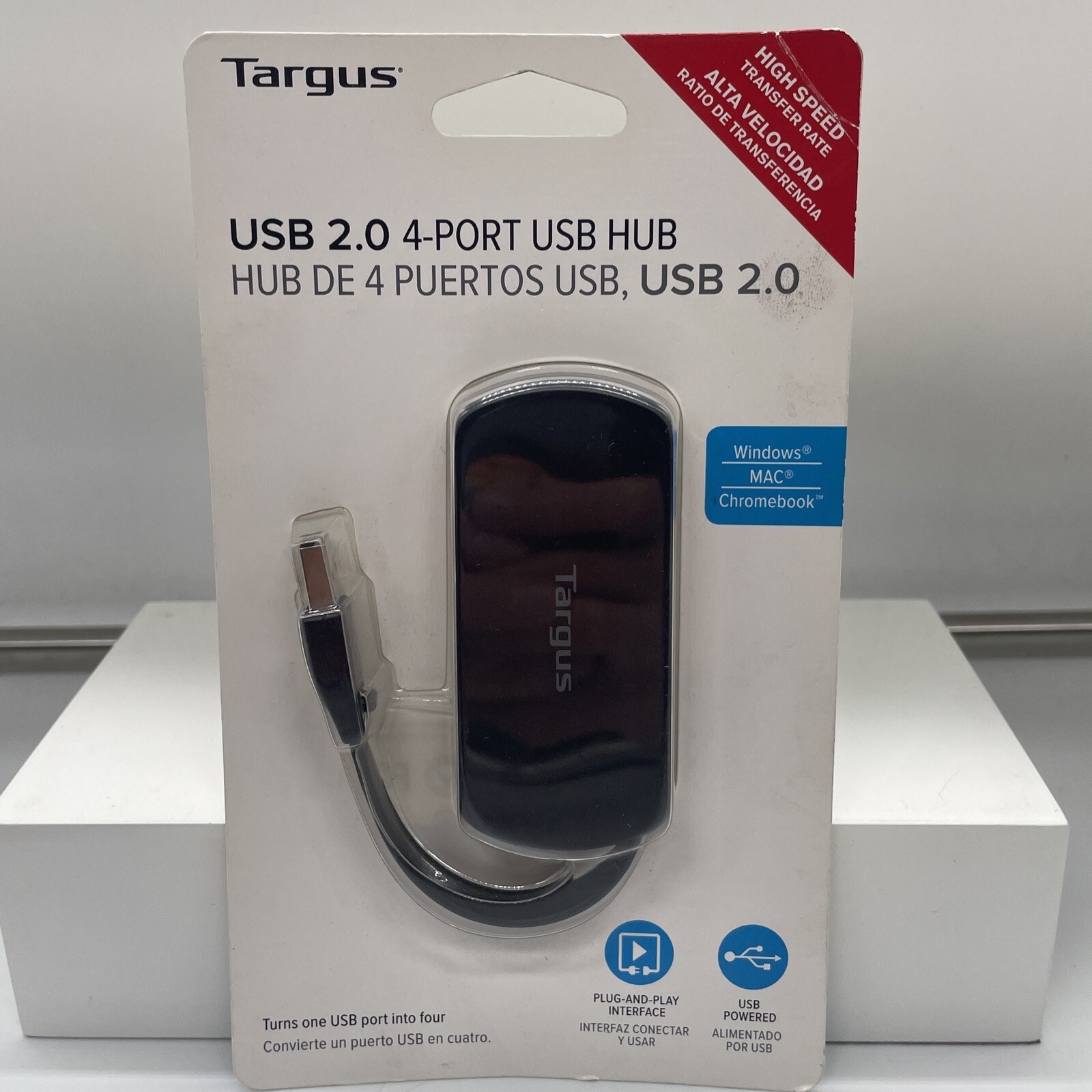 TARGUS USB2.0 4-Port High Speed HUB ACH114US “Factory New” Great Find SALE